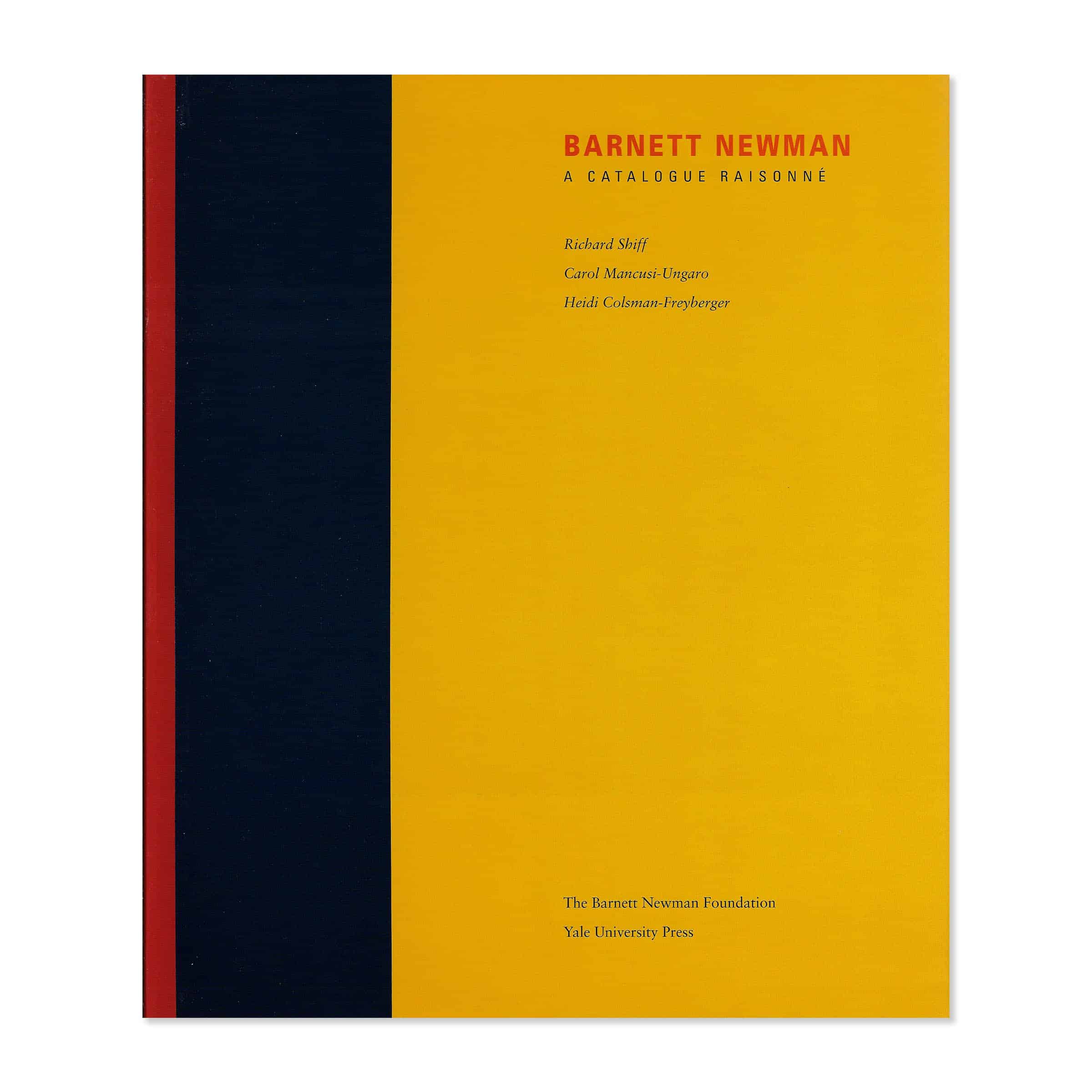 Barnett Newmann Catalogue raisonné Cover