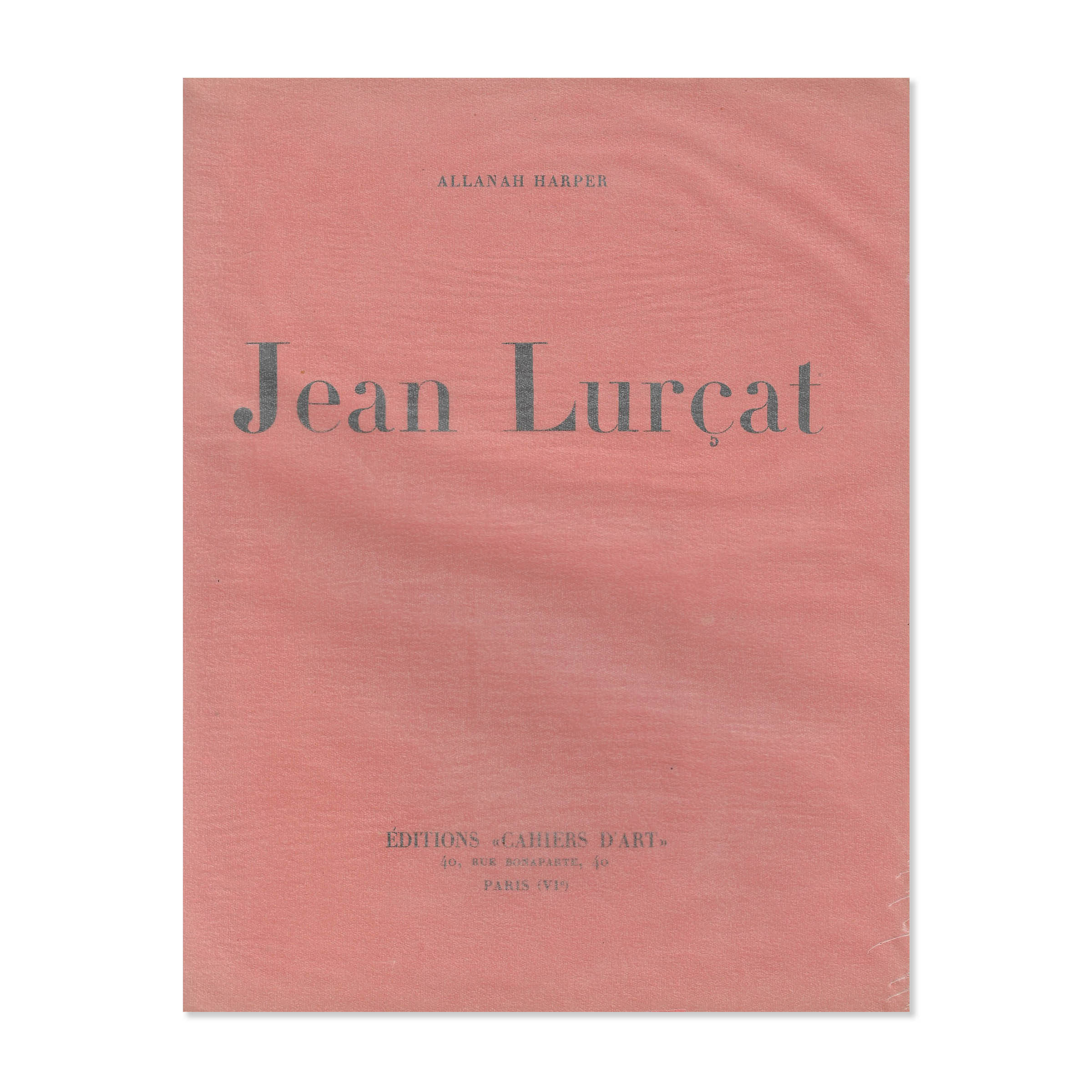 Jean Lurçat. Cover view