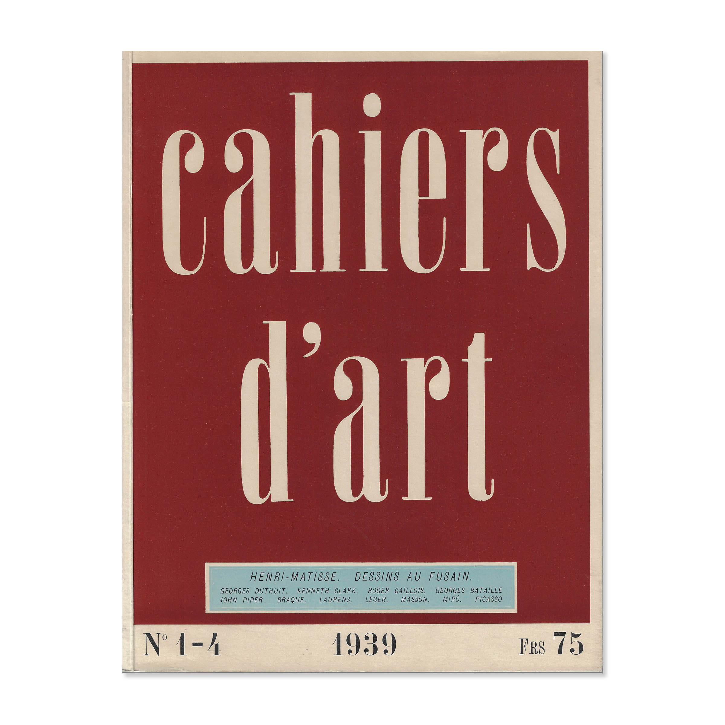 Cahiers d'art Matisse 1939