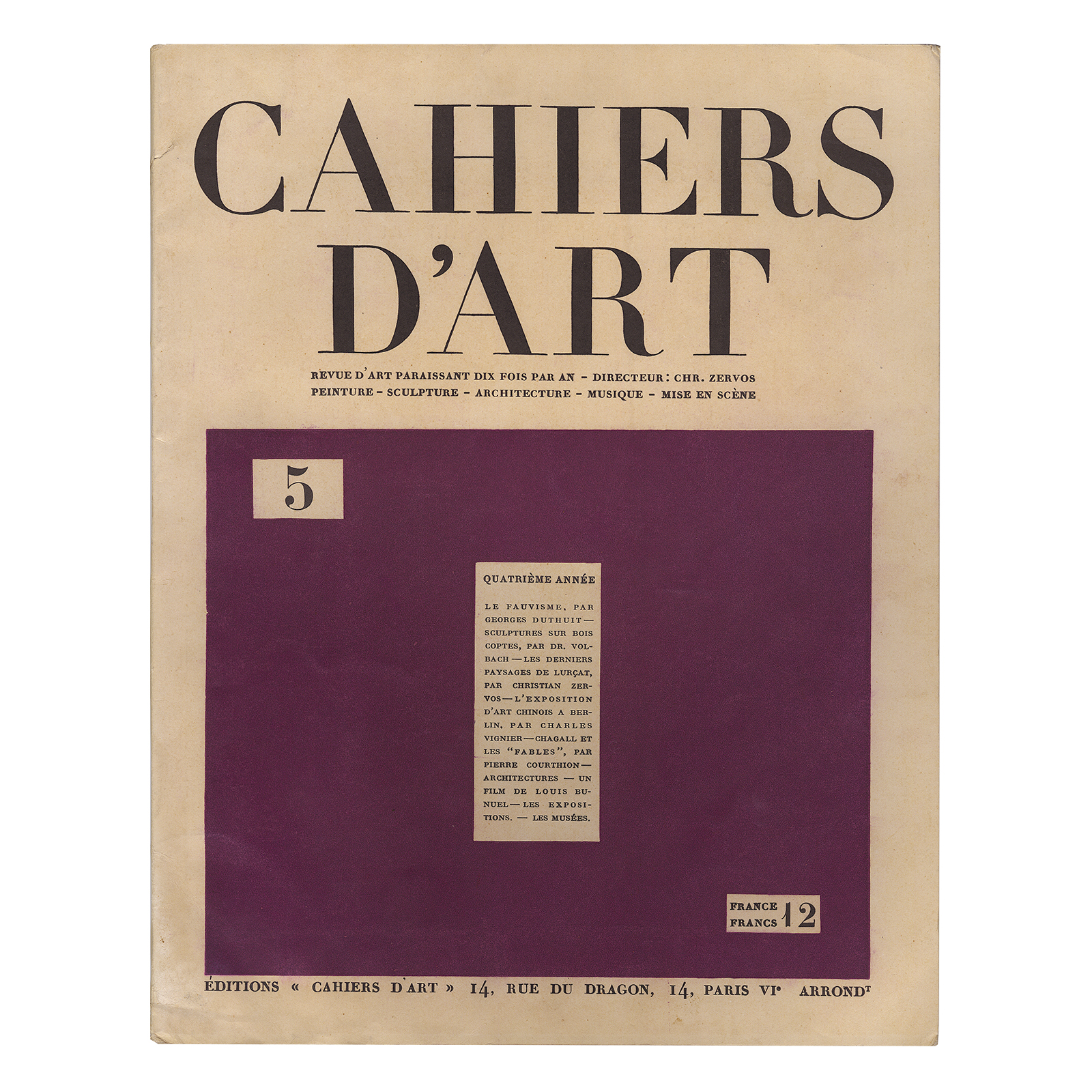 Cahiers d'Art 1929 N°5