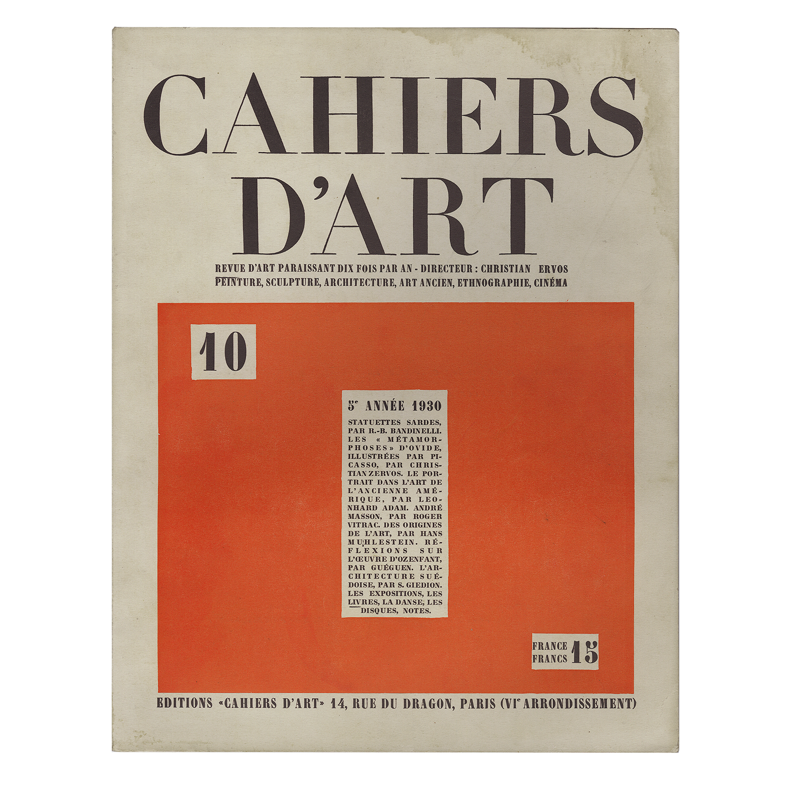 Cahiers d'Art 1930 N°10