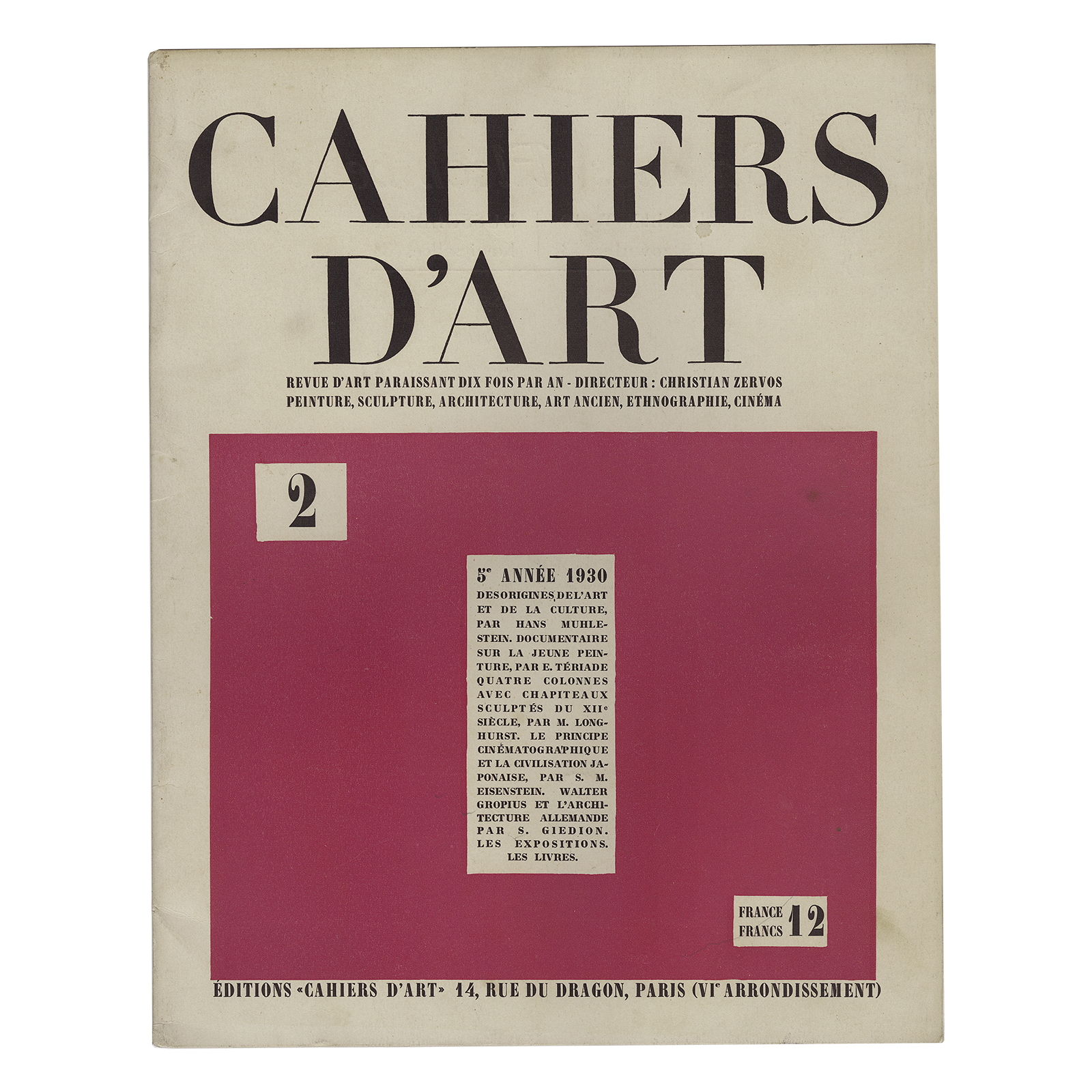 Cahiers d'Art 1930 N°2