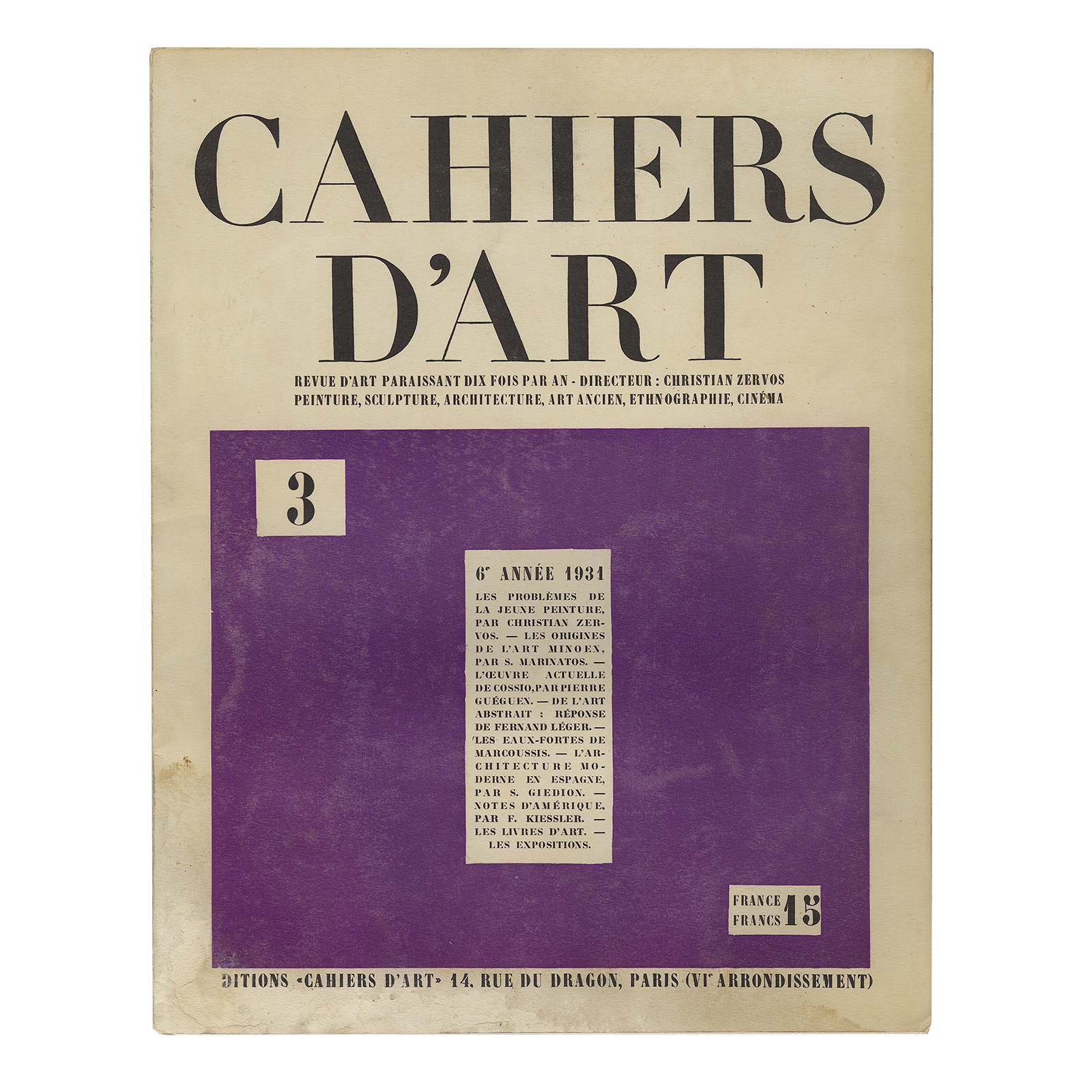 Cahiers d'Art 1931 N°3